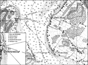 A Calm Sea, c.1860 (inv. 6). Viewpoint chart showing Lane's location when making this image
