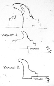 Untitled, n.d. (inv. 230). Sketch showing alternative profiles for the frame