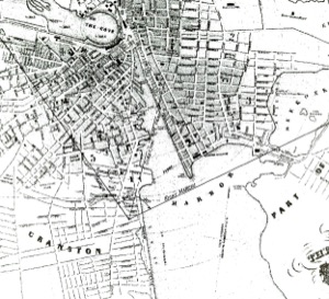 View of Providence, R. I. 1848, 1849–52 (inv. 485). A Map of the City of Providence,
1849. 
Courtesy of Harvard College Library