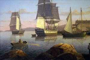 Gloucester Harbor at Dusk, c.1852 (inv. 563)