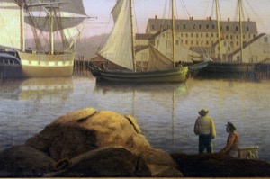 Gloucester Harbor at Dusk, c.1852 (inv. 563)