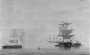 Harbor of Boston, with the City in the Distance, c.1846–47 (inv. 88). Infrared image
