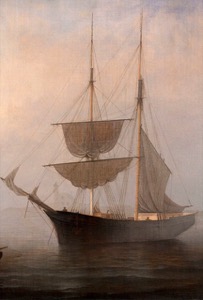 Ships in Fog, Gloucester, Massachusetts, c.1860 (inv. 293). Ships in Fog, Gloucester, Massachusetts (detail)