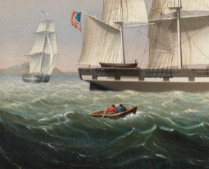Mary Ann, 1846 (inv. 309). Detail of "Mary Ann" showing Lane's signature