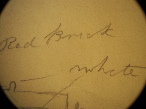 Near Southeast View of Bear Island, 1855 (inv. 135). infrared detail showing color designations for painting.
