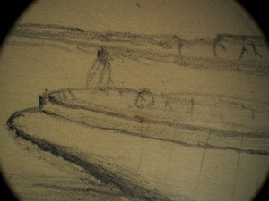 Sloop, Early 1850s (inv. 189). infrared image