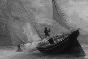Phantom of Boston, c.1850s (inv. 574). Infrared image- detail of vessel