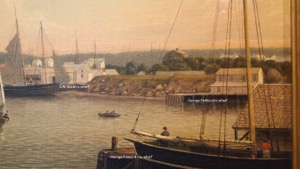 Gloucester Harbor, 1847 (inv. 23). Annotated to show type of wharf and ownership