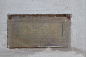 A Rough Sea, 1854 (inv. 12). Verso: Detail of back of work