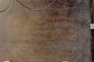 Ten Pound Island at Sunset, 1851 (inv. 25). Verso: Detail of back of work