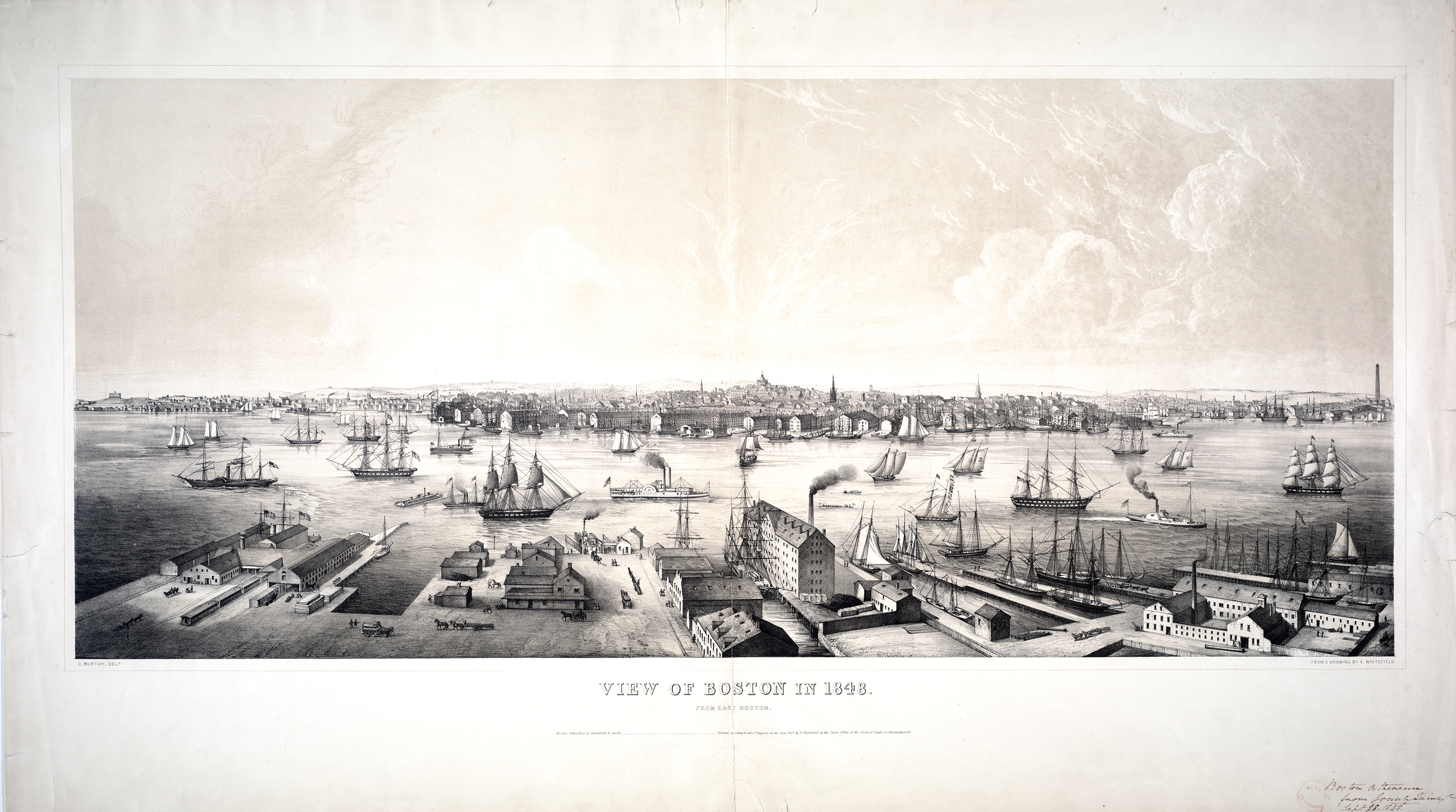 Boston Harbor, c.1845–50 (inv. 553) | Catalogue entry | Fitz Henry Lane ...
