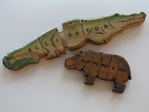 Al-li-ga-tor Syllable Puzzle, c.1919 (JFF.1497)