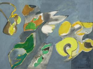 Aquatique jaune et vert / Yellow and green aquatic scene, c.1984 (W0581)