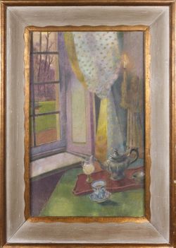 Original frame designed and painted by the artist.