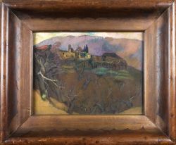 Original frame designed and painted by the artist.