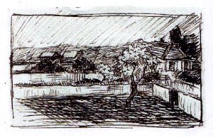 Sketch, c. 5,5 x 9cm; 2 3/16 x 3 1/2 in., known from a copy (private collection, Netherlands)