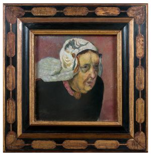 Original frame designed and painted by the artist.