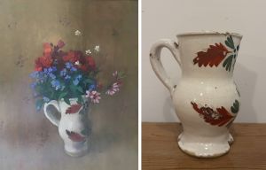 PS 363 - Ceramic pitcher that served as the model for this still life, private collection, Canada, formerly in the Berendina Hubscher collection.