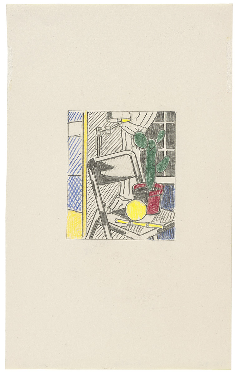 Artwork: Interior with Cactus (Study), 1978 (RLCR 2729)