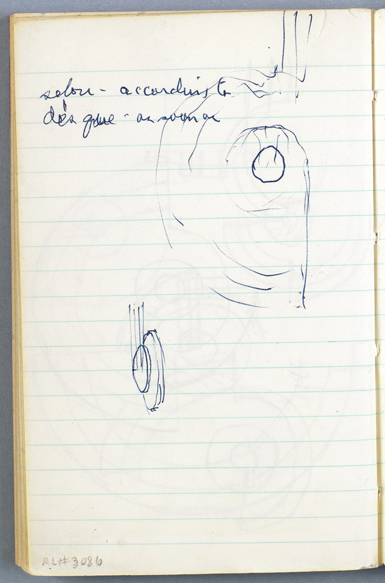 Artwork: Modern Sculpture with Velvet Rope (Studies), c. 1968 (RLCR 1014.23V)