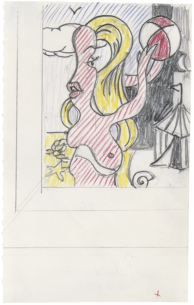 Artwork: Girl with Beach Ball II (Study), 1976 (RLCR 2464)