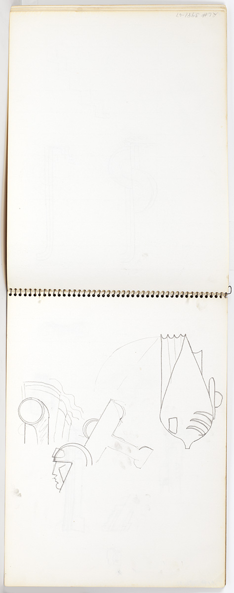 Artwork: Aviation and Fish (Studies), c. 1967 (RLCR 1502.14)