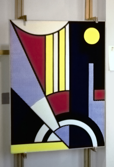 Artwork: Modern Painting with Yellow Disc, 1967 (RLCR 1434) Photo: Leta Ramos, courtesy Ramos Family Foundation Archives Detail of archival image