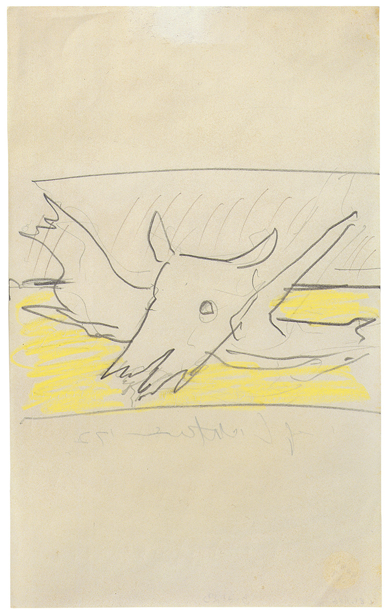 Artwork: Still Life with Cow's Skull (Study), 1972 (RLCR 2071)