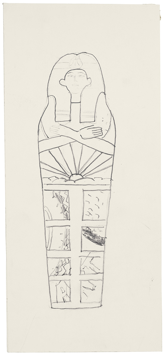 Artwork: Headdress and Costume Design (Study), c. 1990 (RLCR 3887)