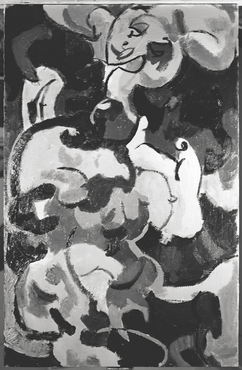 Artwork: Figure(s), c. 1947 (RLCR 64) Photo: Courtesy RLF Archives Detail of archival image