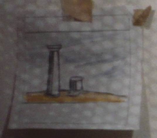 Artwork: Landscape with Columns (Study), c. 1965 (RLCR 1103) Photo: Ugo Mulas © Ugo Mulas Heirs. All rights reserved. Detail of archival image