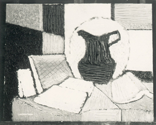Artwork: Still Life with Pitcher, c. 1942–43 (RLCR 17) Photo: Courtesy RLF Archives Black-and-white image