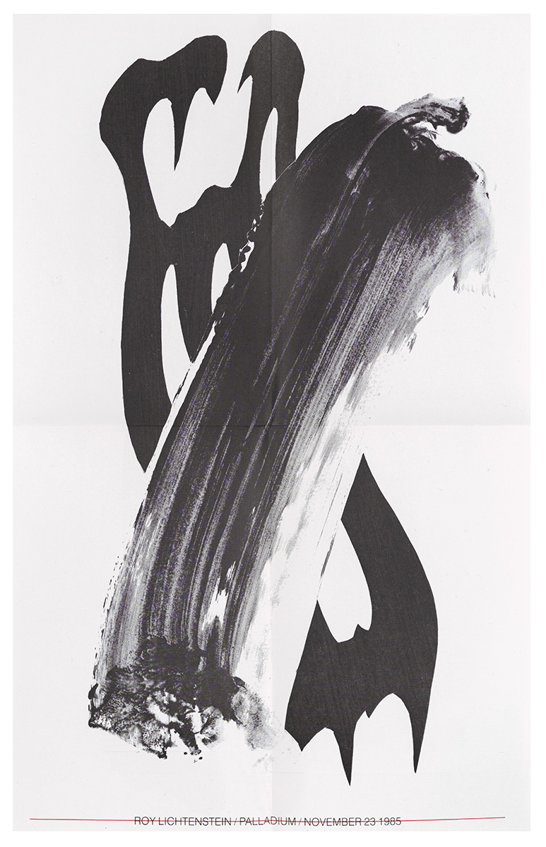 Artwork: Brushstrokes, Palladium Invitation, 1985 (RLCR 3413)
