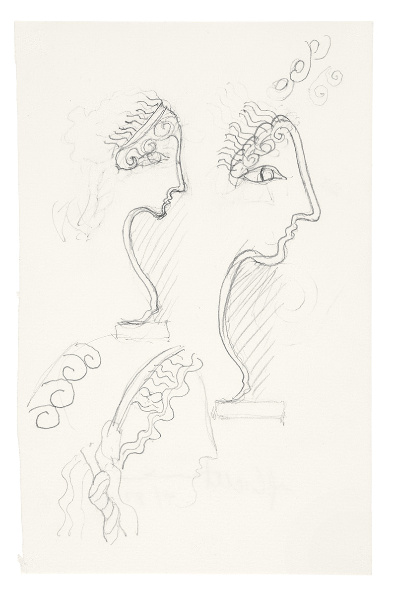 Artwork: Archaic Head (Studies), 1987 (RLCR 3603)