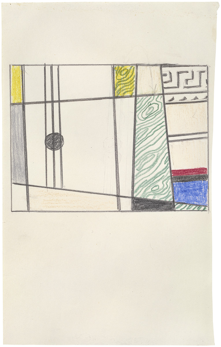 Artwork: Abstraction with Guitar (Study), 1975 (RLCR 2330)