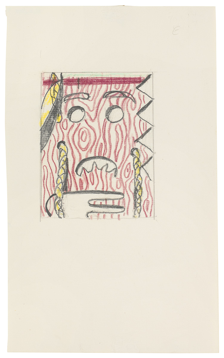 Artwork: Head with Braids (Study), 1979 (RLCR 2830)