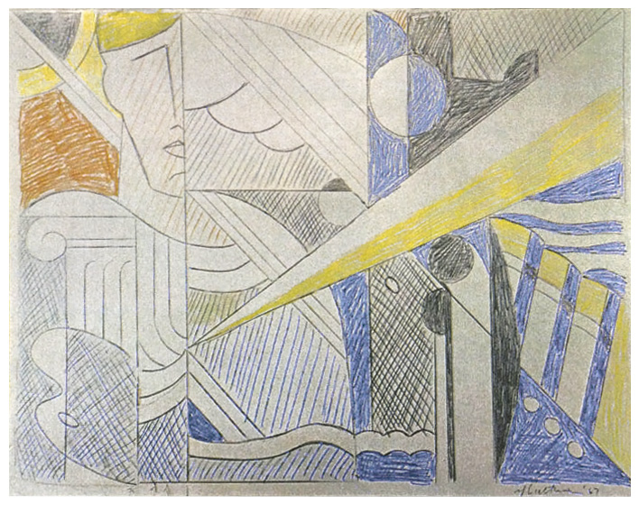 Artwork: Modern Painting with Ionic Column (Study), 1967 (RLCR 1397) Photo: Archives of American Art, Smithsonian Institution