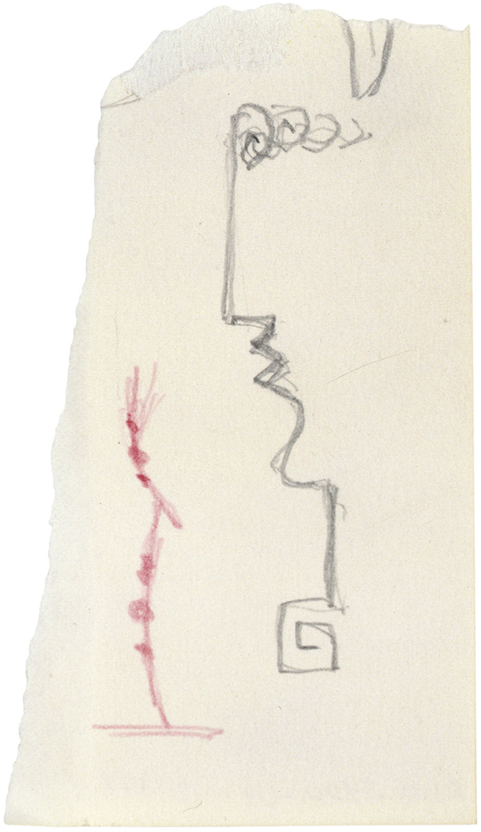 Artwork: Head and Airplane (Studies), c. 1987–89 (RLCR 3688)
