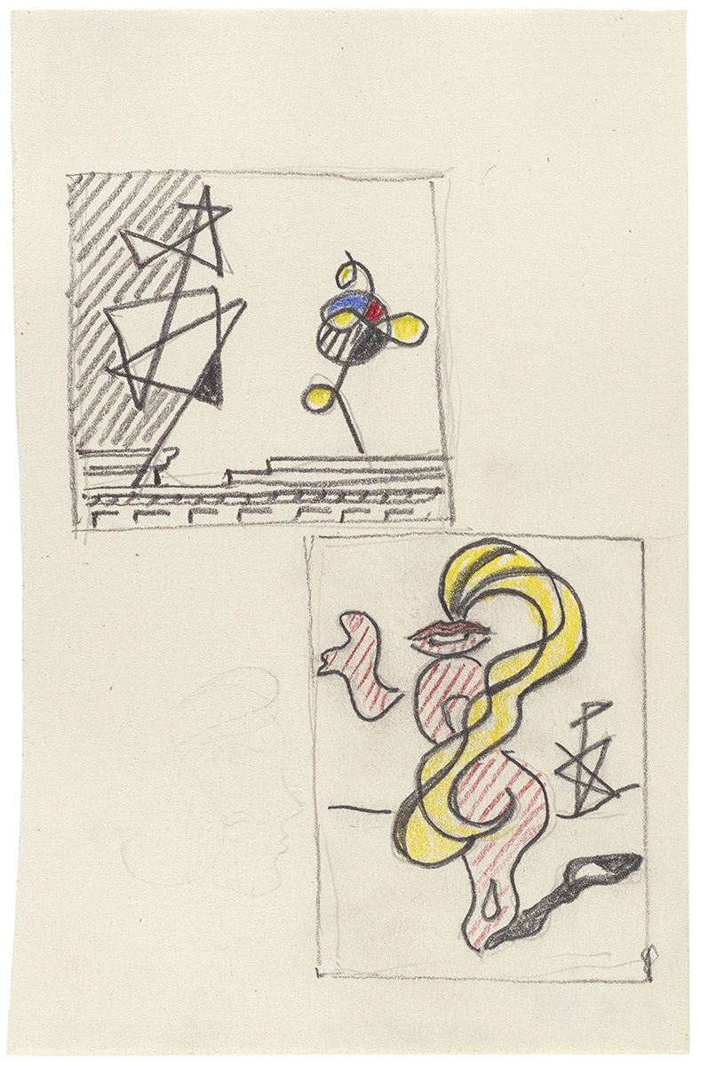 Artwork: Two Figures and IX by XII (Studies), 1977 (RLCR 2672)
