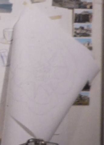 Artwork: Small Wall Explosion (Study), c. 1964 (RLCR 4814) Photo: Ugo Mulas © Ugo Mulas Heirs. All rights reserved. Courtesy RLF Archives Detail of archival image