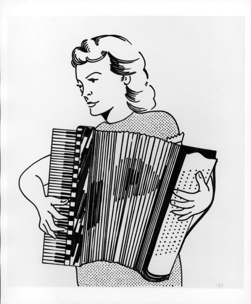 Artwork: Girl with Accordion, c. 1961 (RLCR 633) Photo: The Morgan Library & Museum, New York