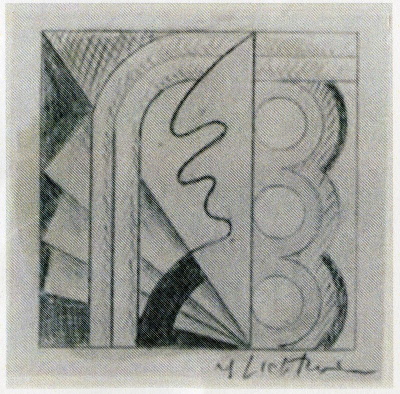 Artwork: Modern Painting with Three Circles (Study), c. 1967 (RLCR 1425) Photo: Courtesy RLF Archives Black-and-white image, full sheet not available