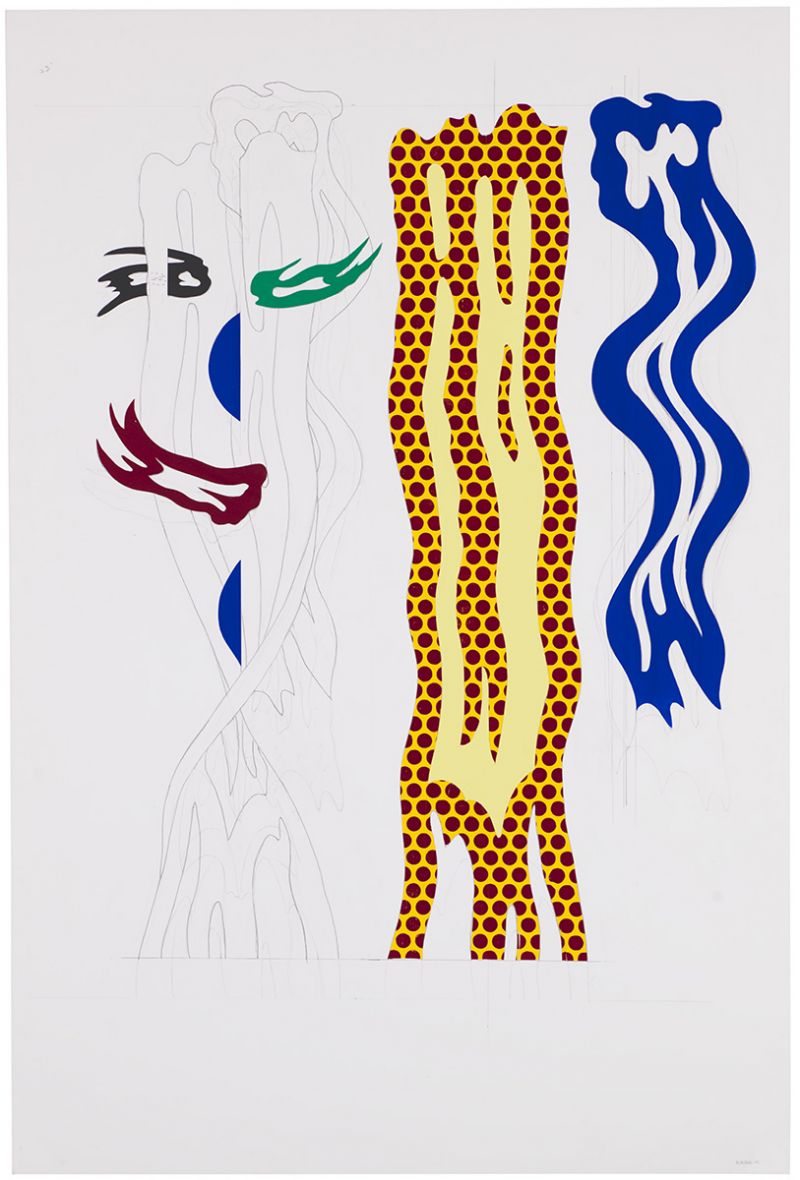Artwork: Metallic Brushstroke Head (Study), 1992 (RLCR 4145)