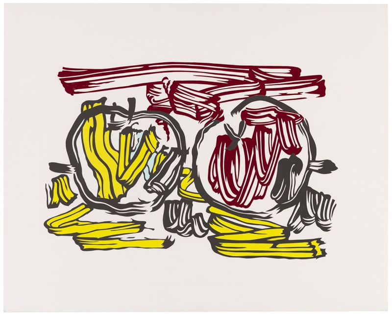 Artwork: Red Apple and Yellow Apple (Study), 1982 (RLCR 3142)