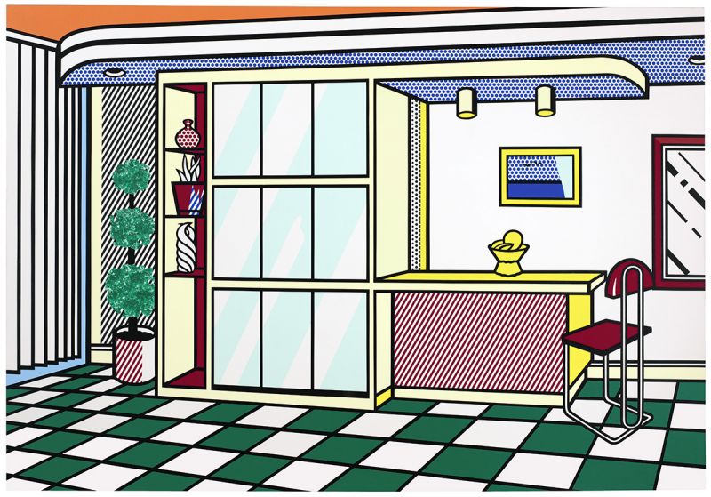 Artwork: Interior with Built-In Bar, 1991 (RLCR 4028)