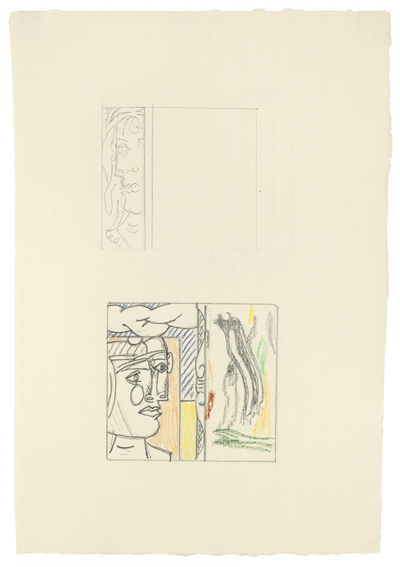 Artwork: Paintings: Picasso Head (Studies), 1983 (RLCR 3247)