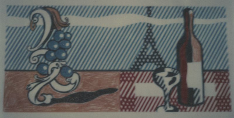Artwork: Wine Bottle Label (Study), 1979 (RLCR 2862) Photo: Courtesy RLF Archives Detail of archival image