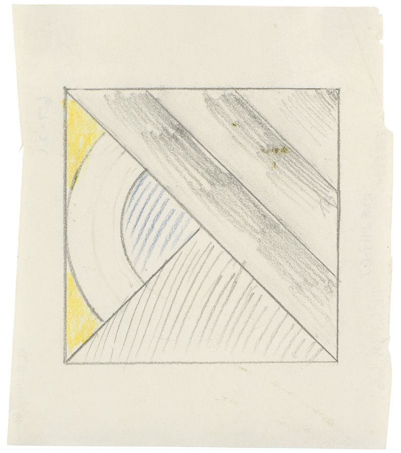 Artwork: Yellow and Blue Modern Painting (Study), 1967 (RLCR 1496)