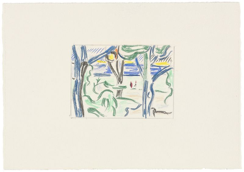 Artwork: Landscape with Figures (Study), 1984 (RLCR 3301)
