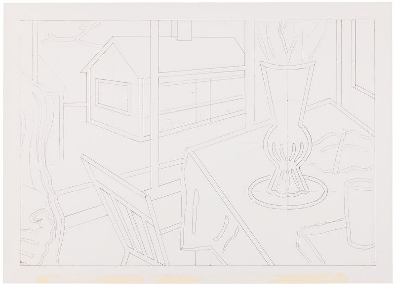 Artwork: Interior with House out the Window (Study), 1997 (RLCR 4705)